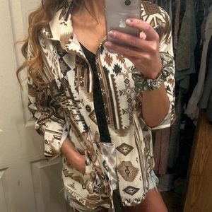NWOT ZENANA Aztec Shacket